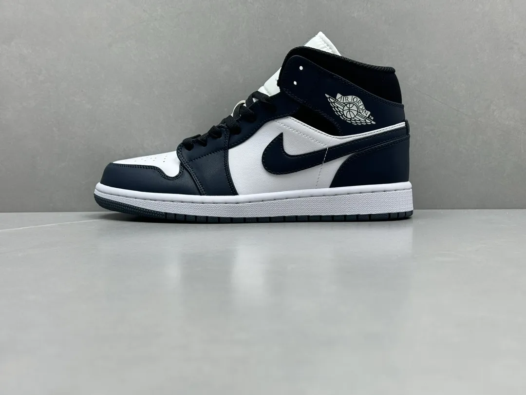 Colorful ChunYuan 230 AJ1 Zhongbang Pure  Version Obsidian Black White High-Top Sneakers, Best Replica Sneakers in Sizes 36-46 (Including Half Sizes) with Top-Quality Rep Shoes 1321