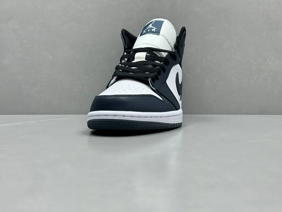 Colorful ChunYuan 230 AJ1 Zhongbang Pure  Version Obsidian Black White High-Top Sneakers, Best Replica Sneakers in Sizes 36-46 (Including Half Sizes) with Top-Quality Rep Shoes 1321