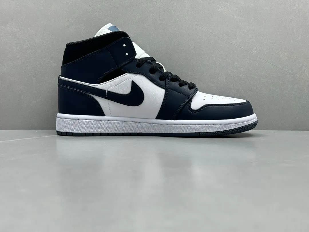 Colorful ChunYuan 230 AJ1 Zhongbang Pure  Version Obsidian Black White High-Top Sneakers, Best Replica Sneakers in Sizes 36-46 (Including Half Sizes) with Top-Quality Rep Shoes 1321