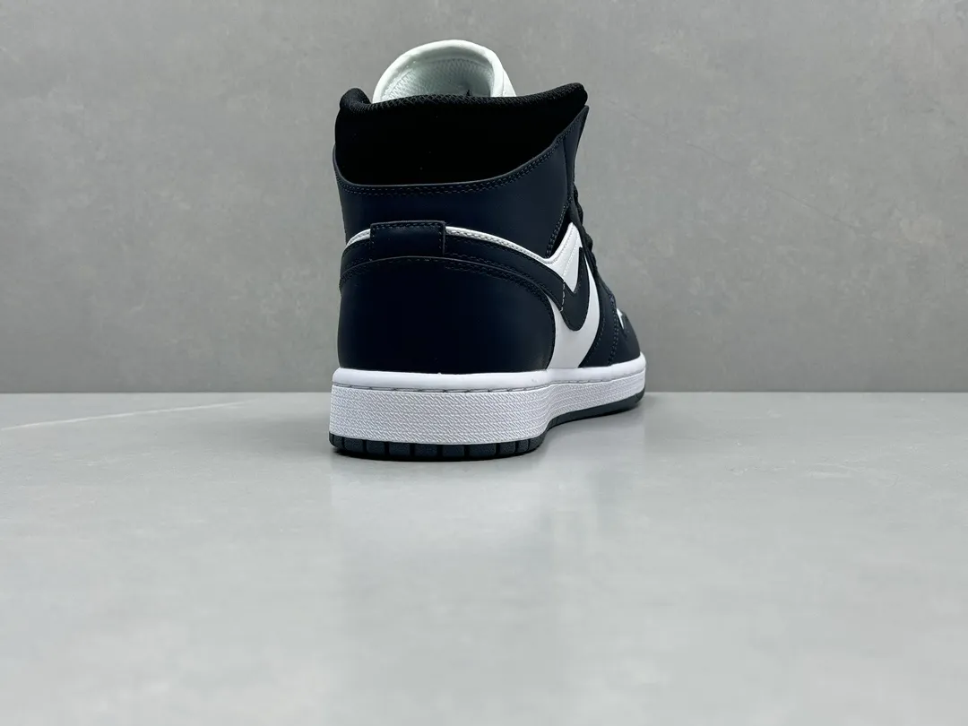 Colorful ChunYuan 230 AJ1 Zhongbang Pure  Version Obsidian Black White High-Top Sneakers, Best Replica Sneakers in Sizes 36-46 (Including Half Sizes) with Top-Quality Rep Shoes 1321