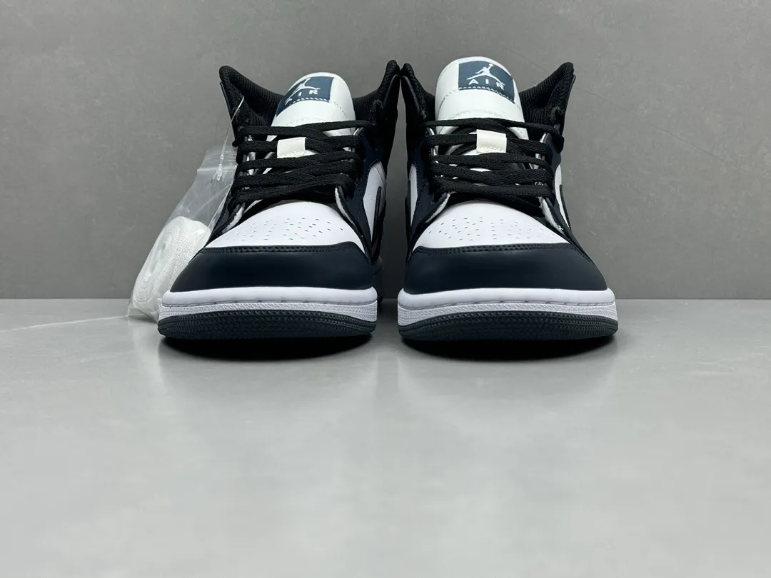 Colorful ChunYuan 230 AJ1 Zhongbang Pure  Version Obsidian Black White High-Top Sneakers, Best Replica Sneakers in Sizes 36-46 (Including Half Sizes) with Top-Quality Rep Shoes 1321