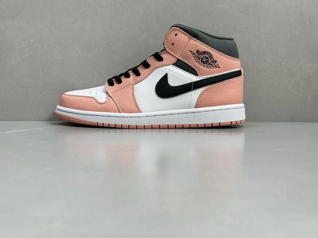 Practical ChunYuan 230 AJ1 Zhongbang Pure  Version Pink High-Top Sneakers, Top Rep Shoes, Best Replica Sneakers, Size 36-46 (Including Half Sizes 1323