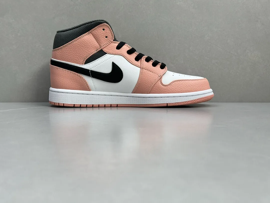 Practical ChunYuan 230 AJ1 Zhongbang Pure  Version Pink High-Top Sneakers, Top Rep Shoes, Best Replica Sneakers, Size 36-46 (Including Half Sizes 1323