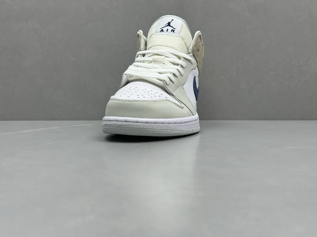 Cozy ChunYuan 230 AJ1 Zhongbang Pure  Version White Blue Brown Basketball Shoes, Top Rep Shoes, Best Replica Sneakers, Size 36-46 (Including Half Sizes 1302