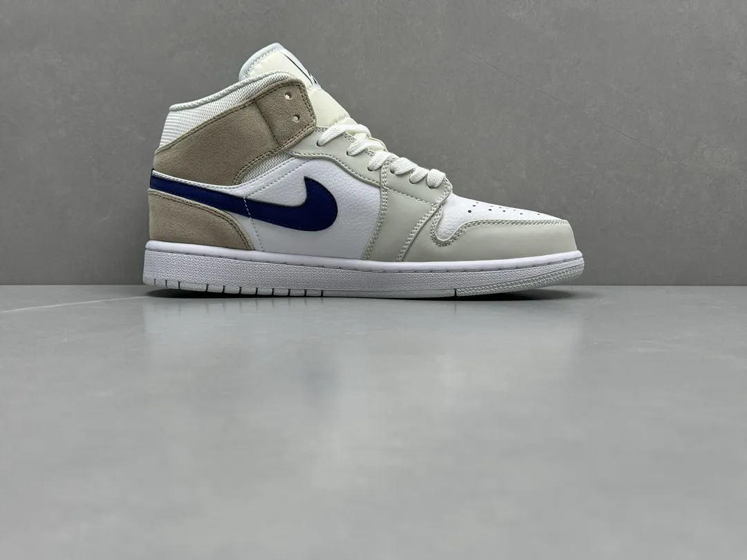 Cozy ChunYuan 230 AJ1 Zhongbang Pure  Version White Blue Brown Basketball Shoes, Top Rep Shoes, Best Replica Sneakers, Size 36-46 (Including Half Sizes 1302