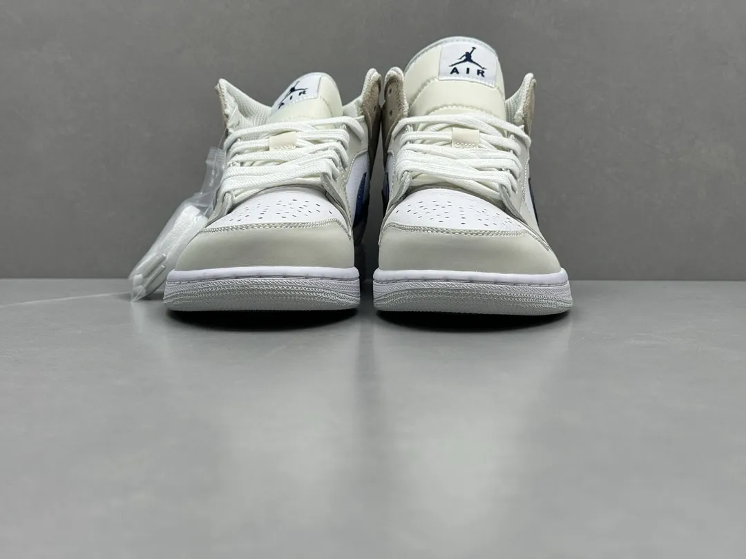 Cozy ChunYuan 230 AJ1 Zhongbang Pure  Version White Blue Brown Basketball Shoes, Top Rep Shoes, Best Replica Sneakers, Size 36-46 (Including Half Sizes 1302