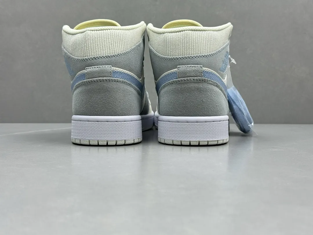ComfortFit ChunYuan AJ1 Zhongbang Pure  Version Basketball Shoes – Grey Blue, High-Top, Rep Shoes, Top Replica Sneakers, Size 36-46 (Including Half Sizes 1322