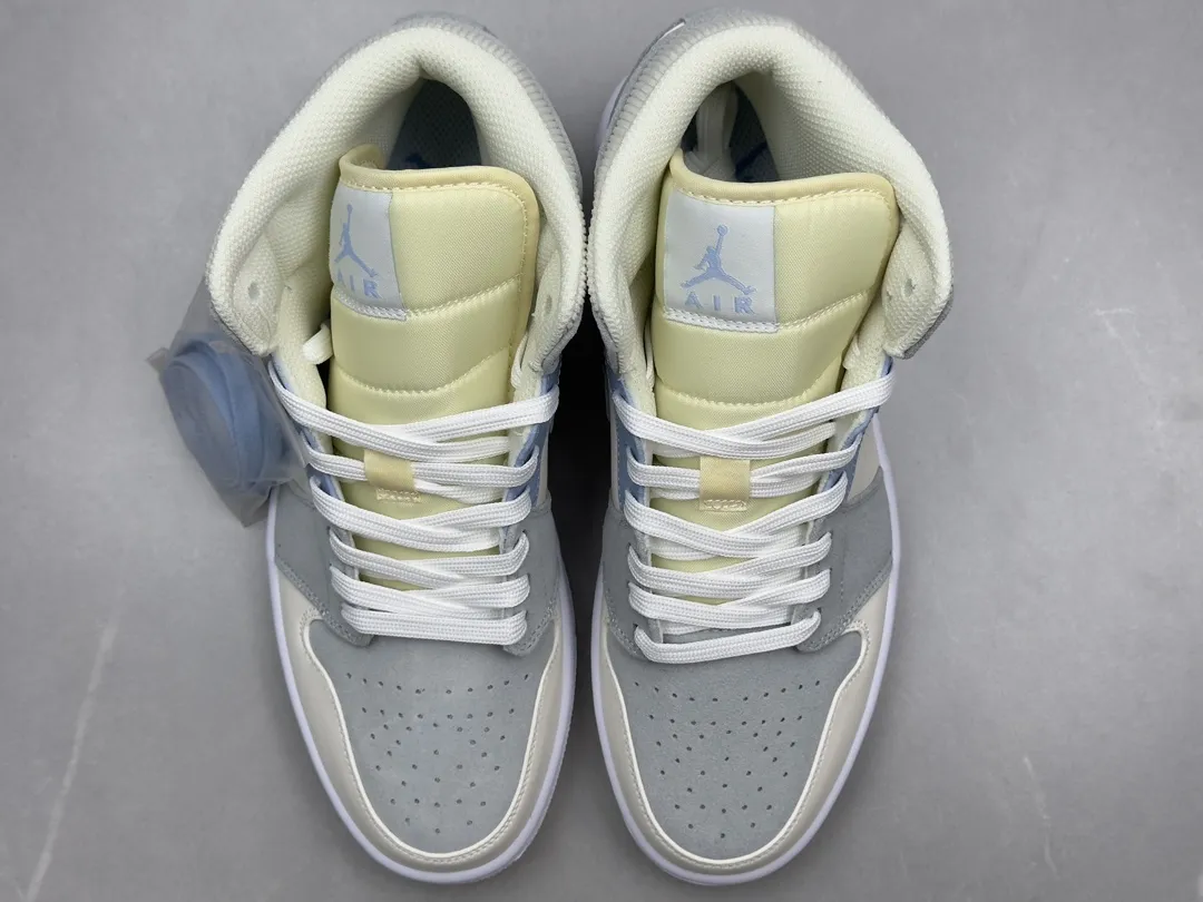 ComfortFit ChunYuan AJ1 Zhongbang Pure  Version Basketball Shoes – Grey Blue, High-Top, Rep Shoes, Top Replica Sneakers, Size 36-46 (Including Half Sizes 1322