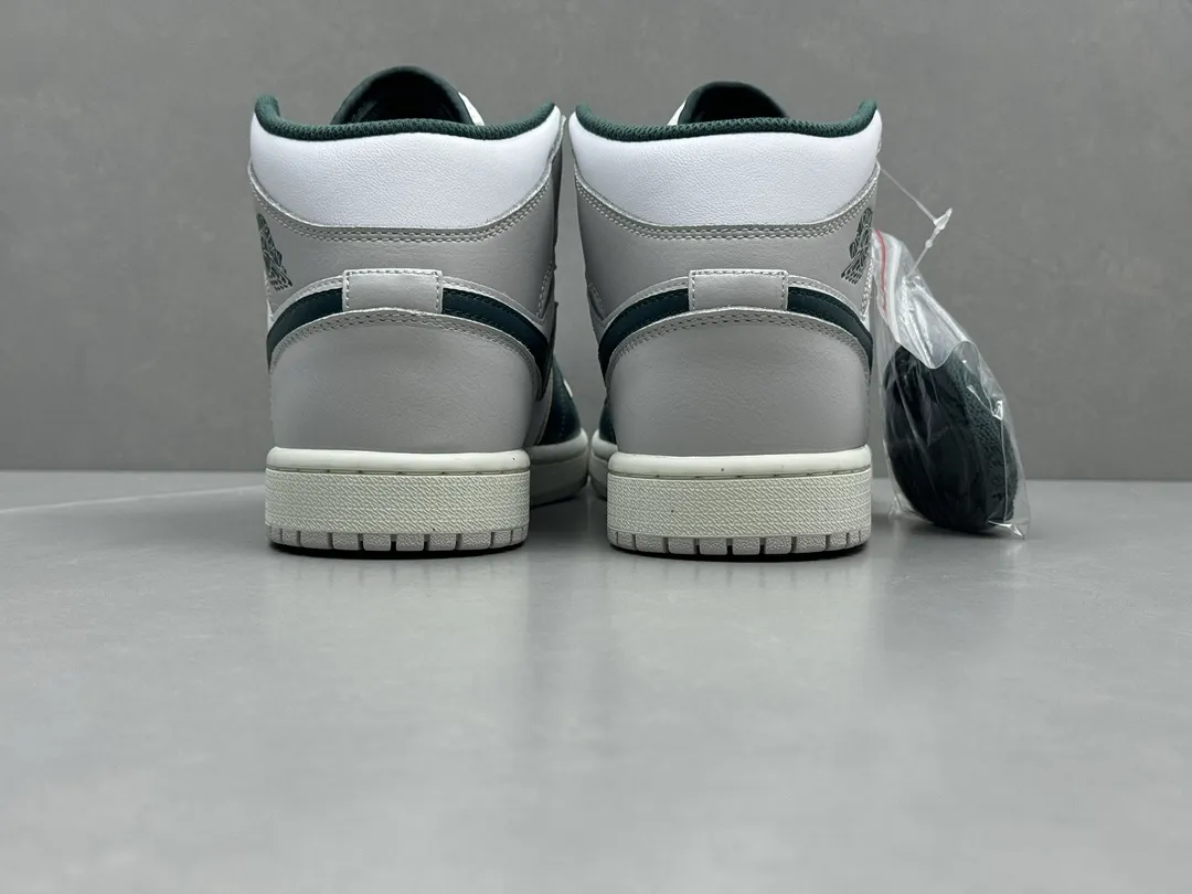 ChunYuan AJ1 Zhongbang Pure  Version White Grey Green Basketball Shoes, Top Rep Shoes, Best Replica Sneakers, Size 36-46 (Including Half Sizes Bold 1325