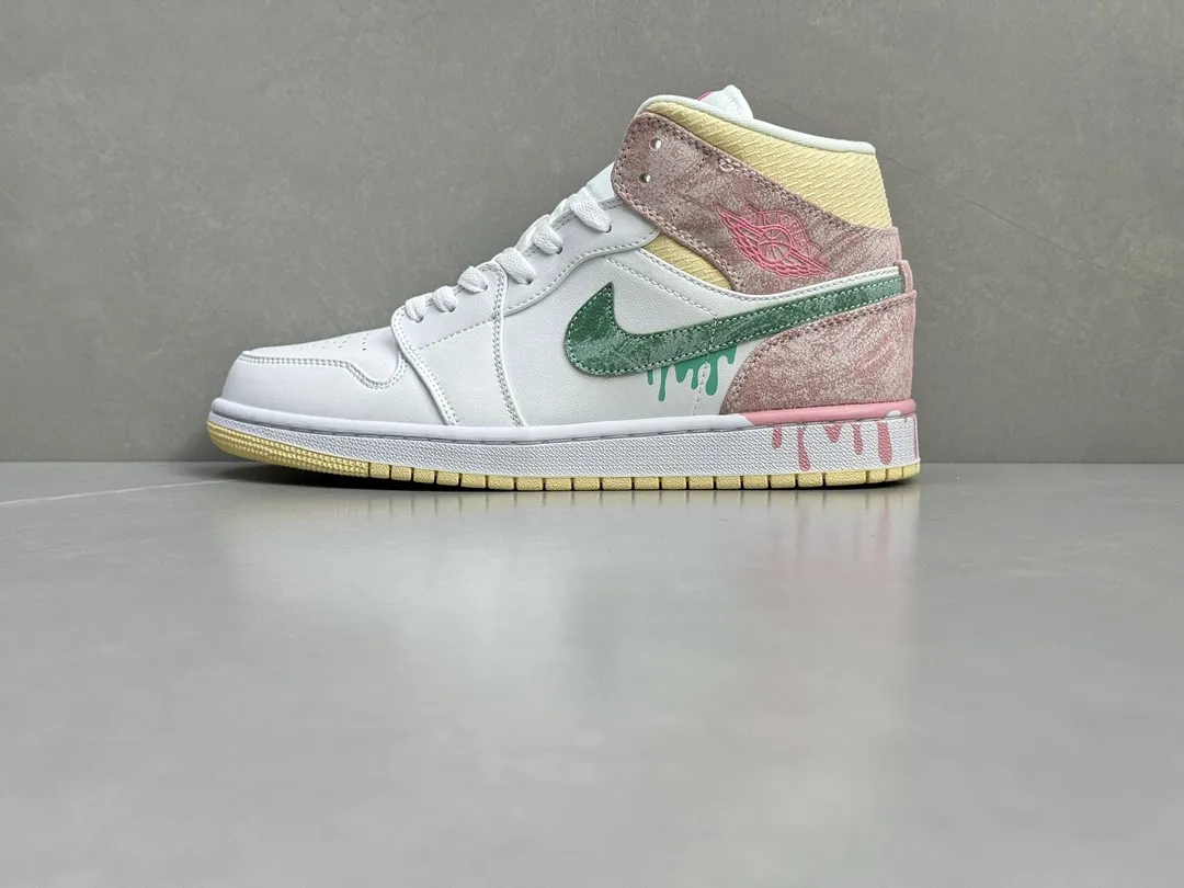 ChunYuan AJ1 Zhongbang Pure  White Pink High-Top Rep Shoes – Best Replica Sneakers for Sale (Size 36-43 including half sizes OdorResistant 1326