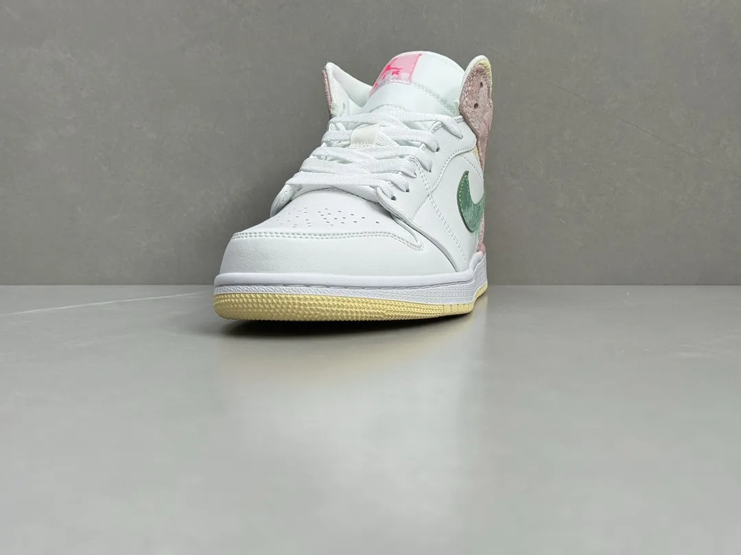 ChunYuan AJ1 Zhongbang Pure  White Pink High-Top Rep Shoes – Best Replica Sneakers for Sale (Size 36-43 including half sizes OdorResistant 1326