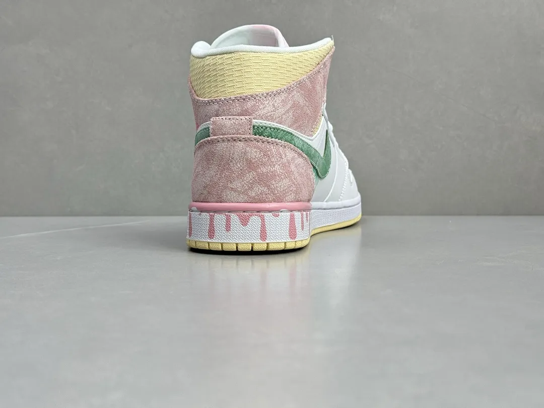 ChunYuan AJ1 Zhongbang Pure  White Pink High-Top Rep Shoes – Best Replica Sneakers for Sale (Size 36-43 including half sizes OdorResistant 1326