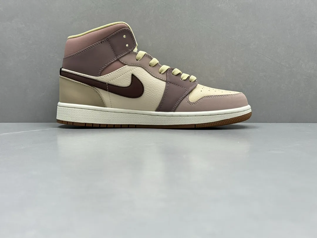 ChunYuan AJ1 Zhongbang Red Bean – Beige Brown High-Top Rep Shoes,  Best Replica Sneakers, Sizes 36-46 (Including Half Sizes Breathable 1320