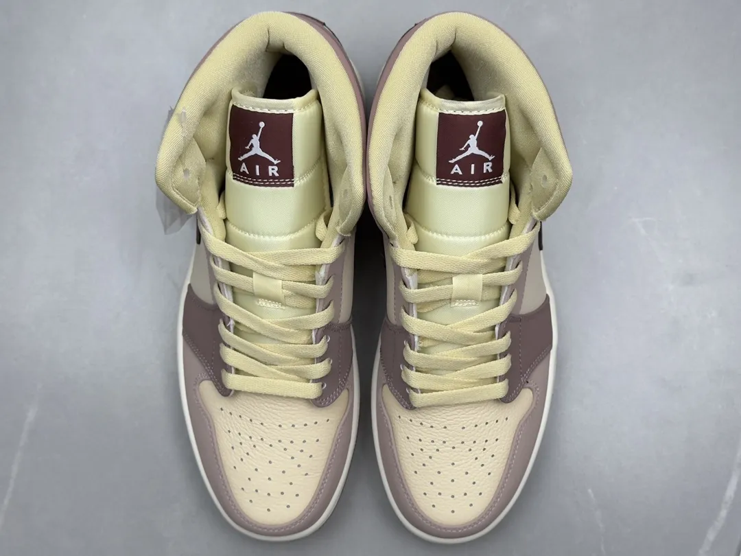 ChunYuan AJ1 Zhongbang Red Bean – Beige Brown High-Top Rep Shoes,  Best Replica Sneakers, Sizes 36-46 (Including Half Sizes Breathable 1320