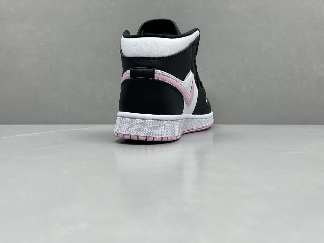 ChunYuan230 AJ1 ZhongBang Pure  Version Pink Panda High-Top Sneakers – Black White Pink, Top Rep Shoes, Best Replica Sneakers, Sizes 36-46 (Including Half Sizes Unique 1304