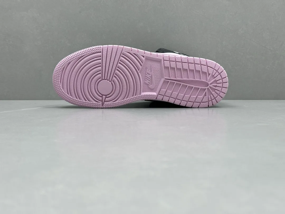 ChunYuan230 AJ1 ZhongBang Pure  Version Pink Panda High-Top Sneakers – Black White Pink, Top Rep Shoes, Best Replica Sneakers, Sizes 36-46 (Including Half Sizes Unique 1304