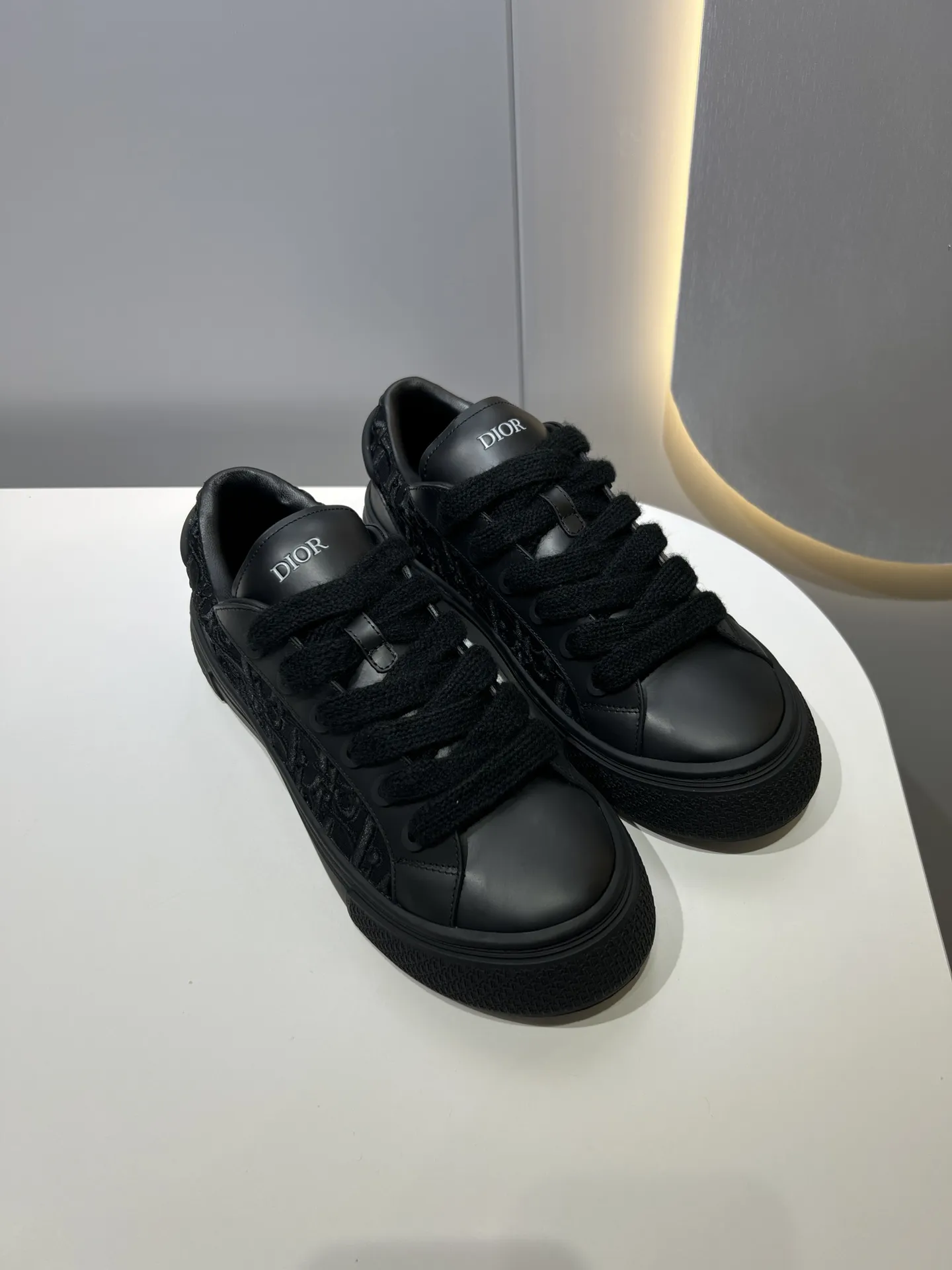 Dior B33 Black Leather Sneakers – Couples Edition,  Style with Best Replica Sneakers and Rep Shoes Design Affordable 62