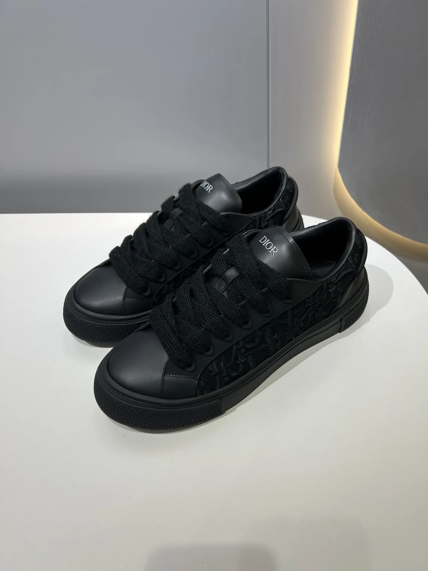 Dior B33 Black Leather Sneakers – Couples Edition,  Style with Best Replica Sneakers and Rep Shoes Design Affordable 62