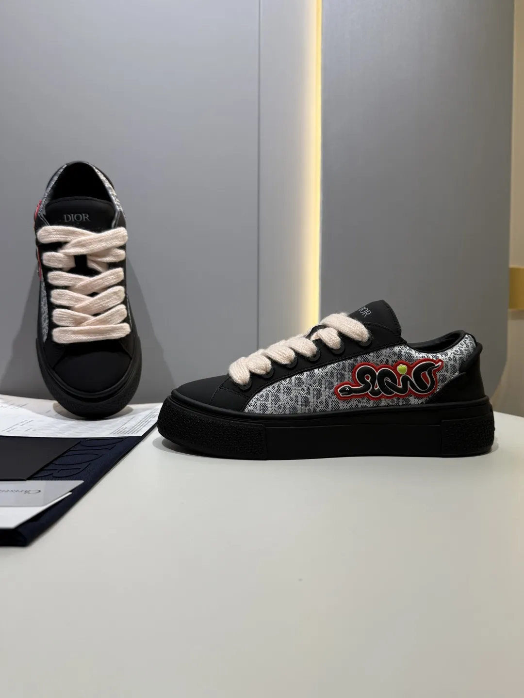 ModernLook Dior B33 Sneakers – Black Top Grain Leather – Couples Edition – Year of the Snake Limited Edition – Best Replica Sneakers & Rep Shoes 23