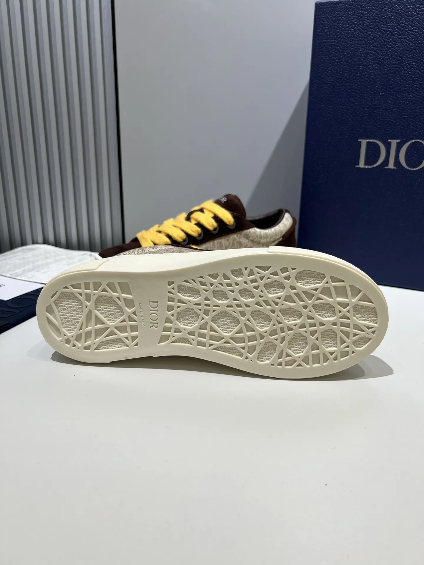 Dior B33 Sneakers – Brown with Yellow Laces,  Edition, Couples Style, Top Rep Shoes, Authentic Replica Dior ModernLook 28