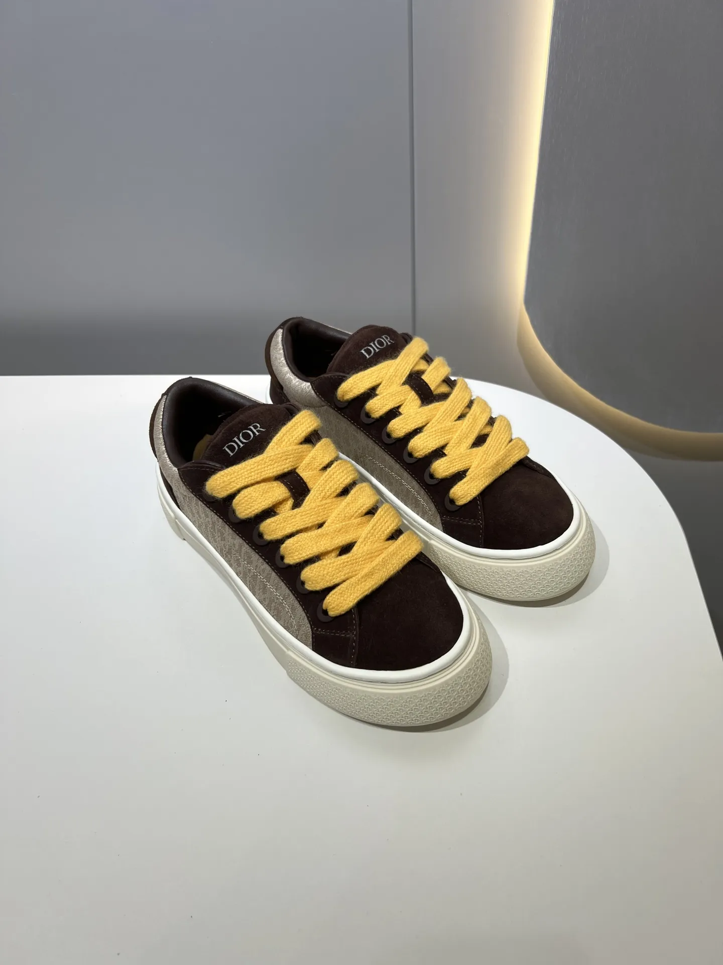 Dior B33 Sneakers – Brown with Yellow Laces,  Edition, Couples Style, Top Rep Shoes, Authentic Replica Dior ModernLook 28