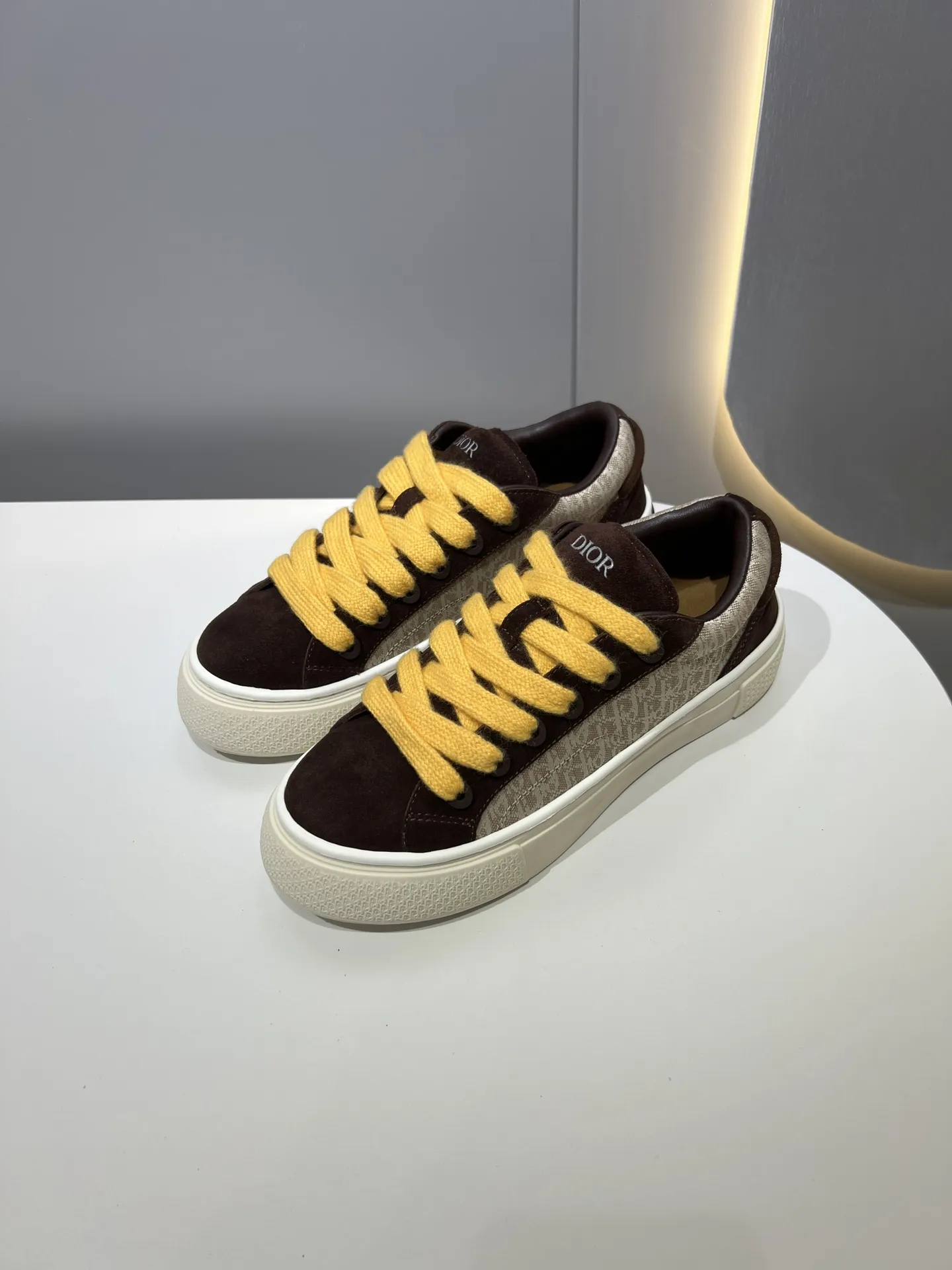 Dior B33 Sneakers – Brown with Yellow Laces,  Edition, Couples Style, Top Rep Shoes, Authentic Replica Dior ModernLook 28