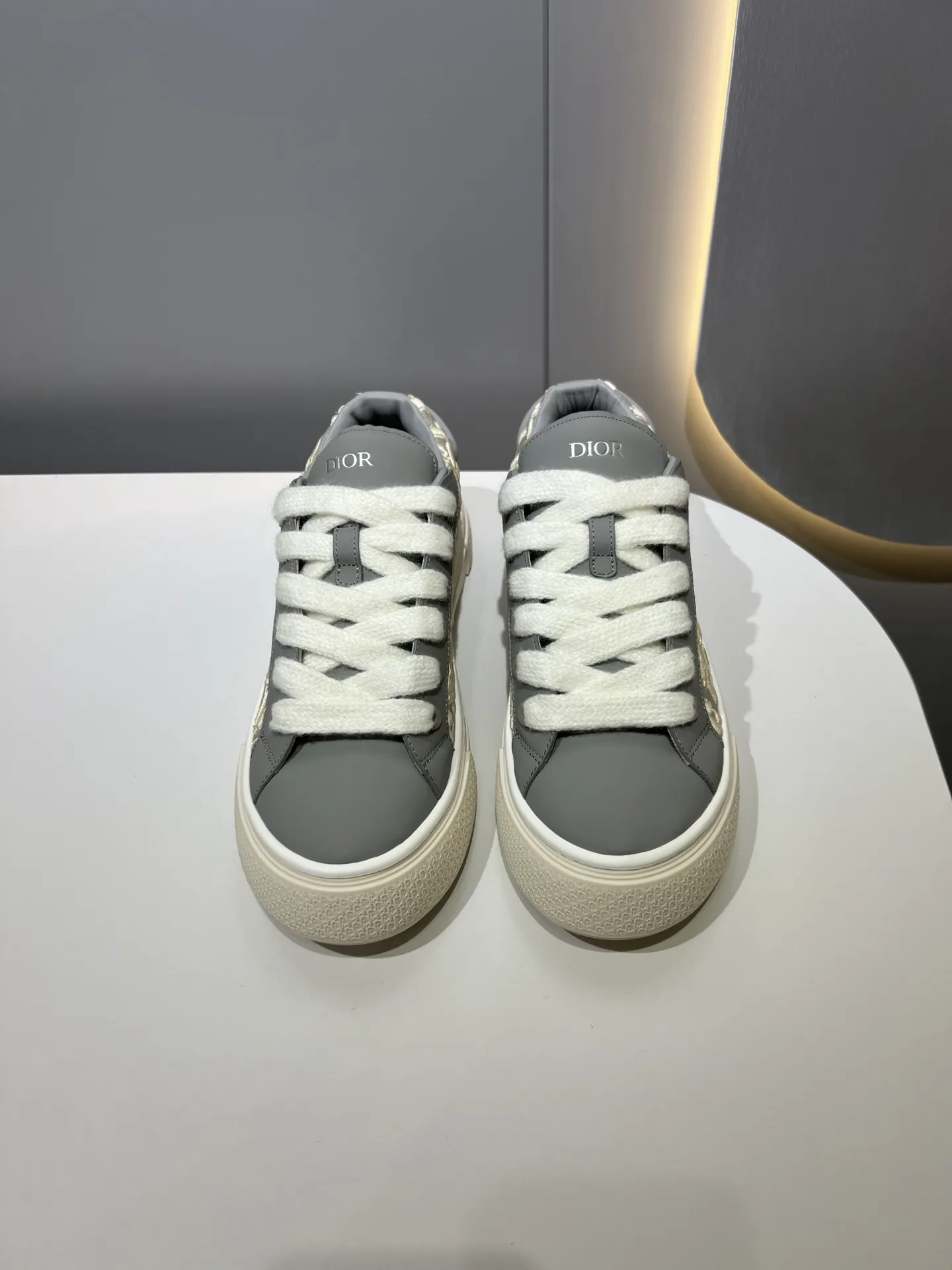 Dior B33 Sneakers – Grey with Oblique Pattern, Couples Edition, Low-Top Style, Top Rep Shoes & Best Replica Dior Reliable 56
