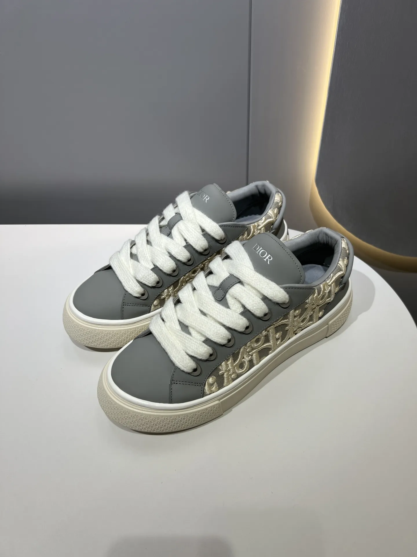 Dior B33 Sneakers – Grey with Oblique Pattern, Couples Edition, Low-Top Style, Top Rep Shoes & Best Replica Dior Reliable 56