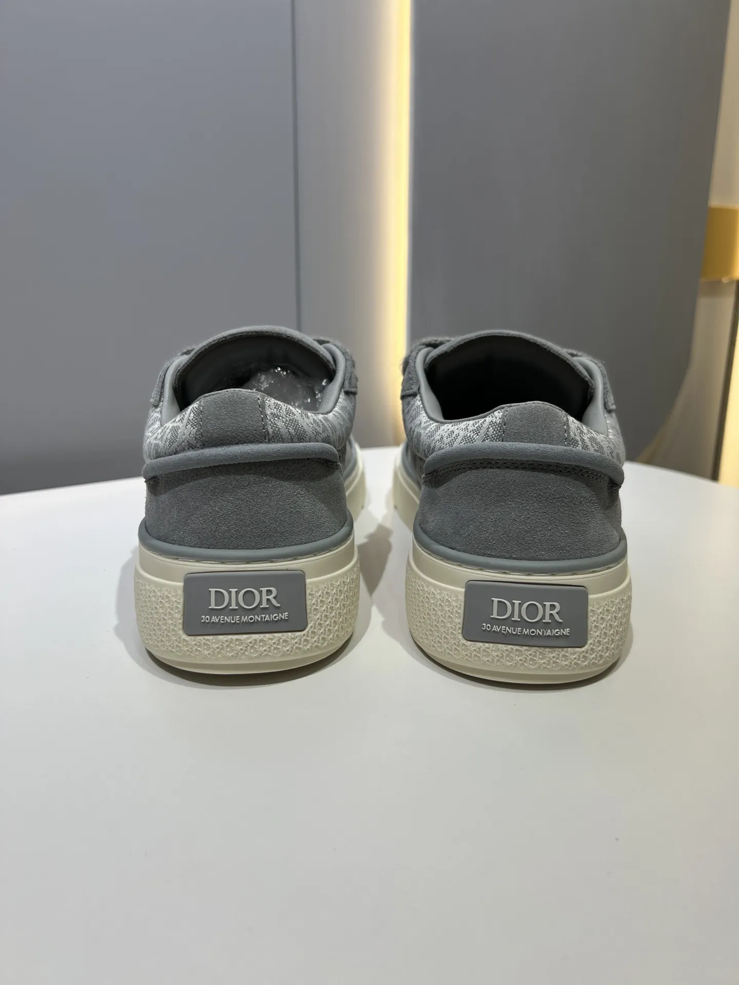 ZipUp Dior B33 Sneakers for Couples – Grey Color,  Edition, Sport Style with Top Rep Shoes and Fake Diors Design 32