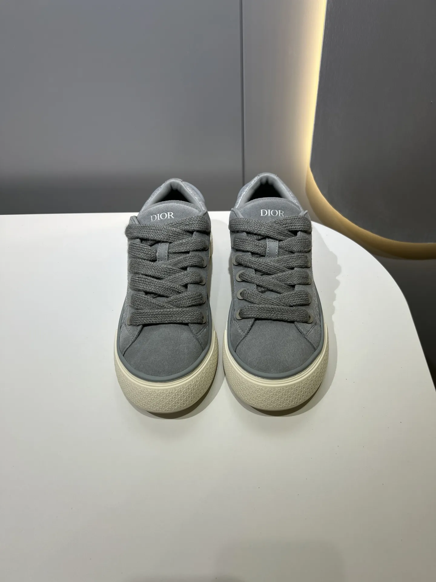 ZipUp Dior B33 Sneakers for Couples – Grey Color,  Edition, Sport Style with Top Rep Shoes and Fake Diors Design 32