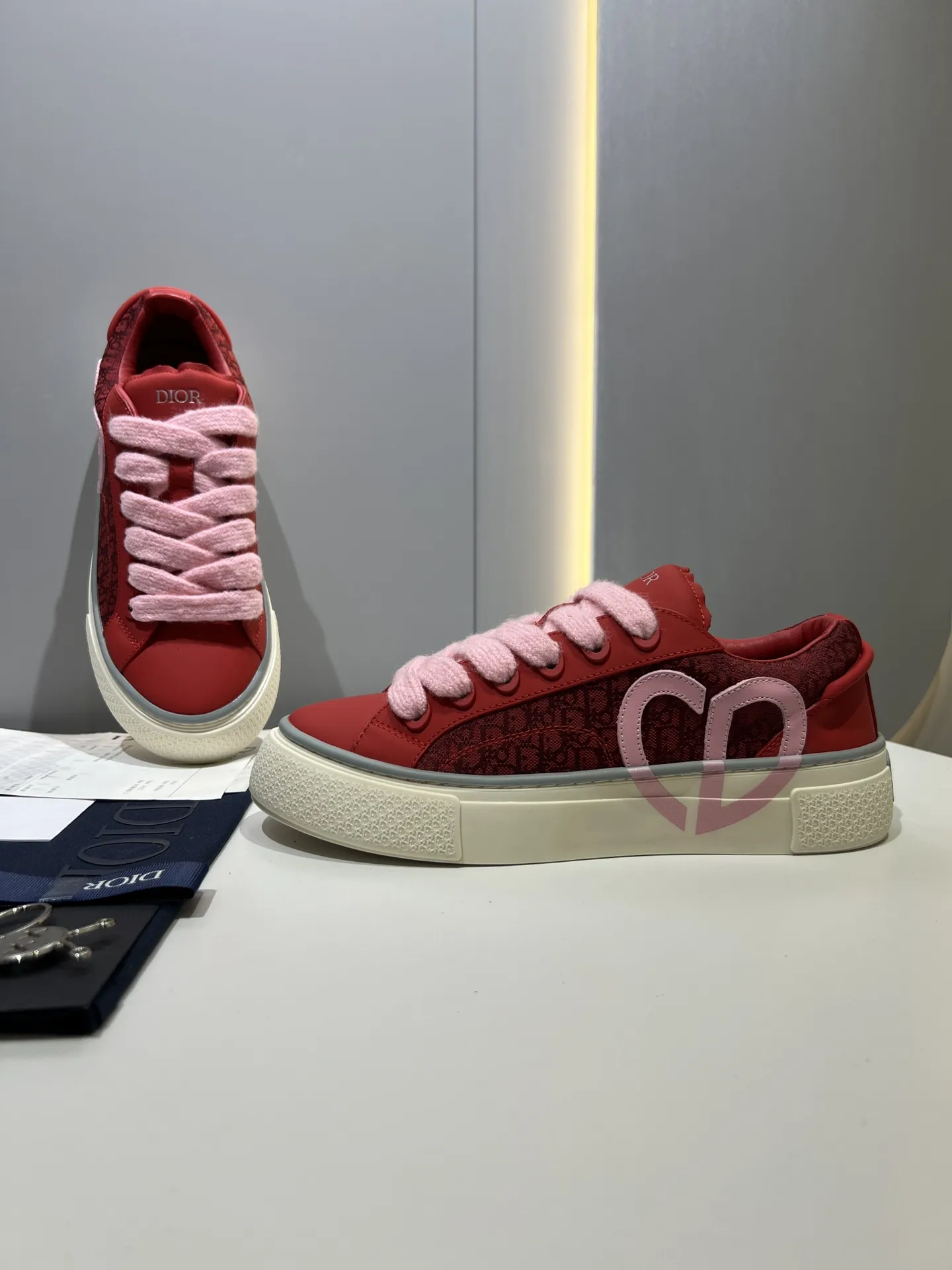 Vibrant Dior B33 Sneakers for Couples – Red Color, Premium Edition,  Style with Top Rep Shoes and Replica Dior Design 53