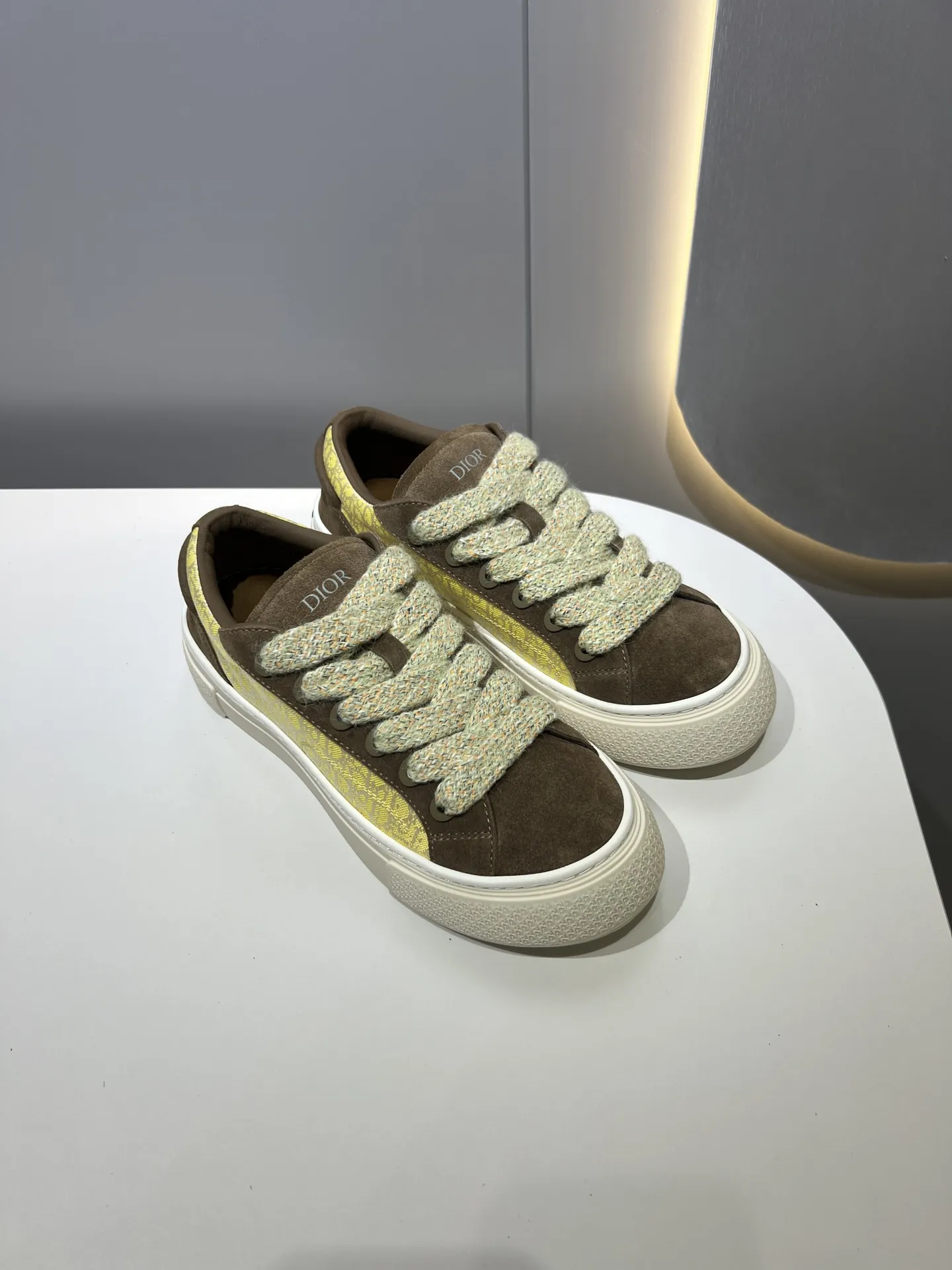Dior B33 Sneakers for Couples – Yellow Brown,  Edition, Top Rep Shoes, High-Quality Replica Dior, Various Sizes Available AllSeason 46