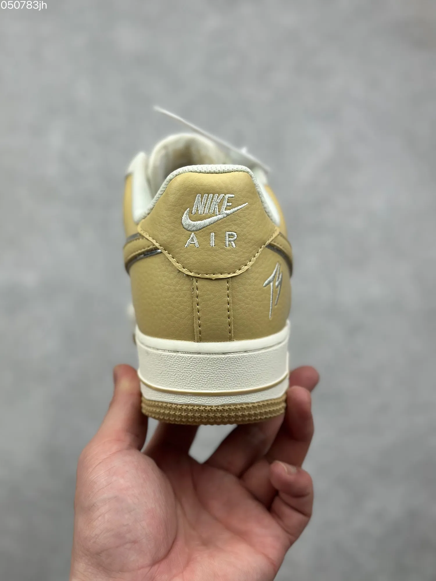 Fat Joe x Nike Air Force 1 Low ’07 Beige and Gold Custom Leather Rep Shoes – Best Replica Sneakers Durable 996