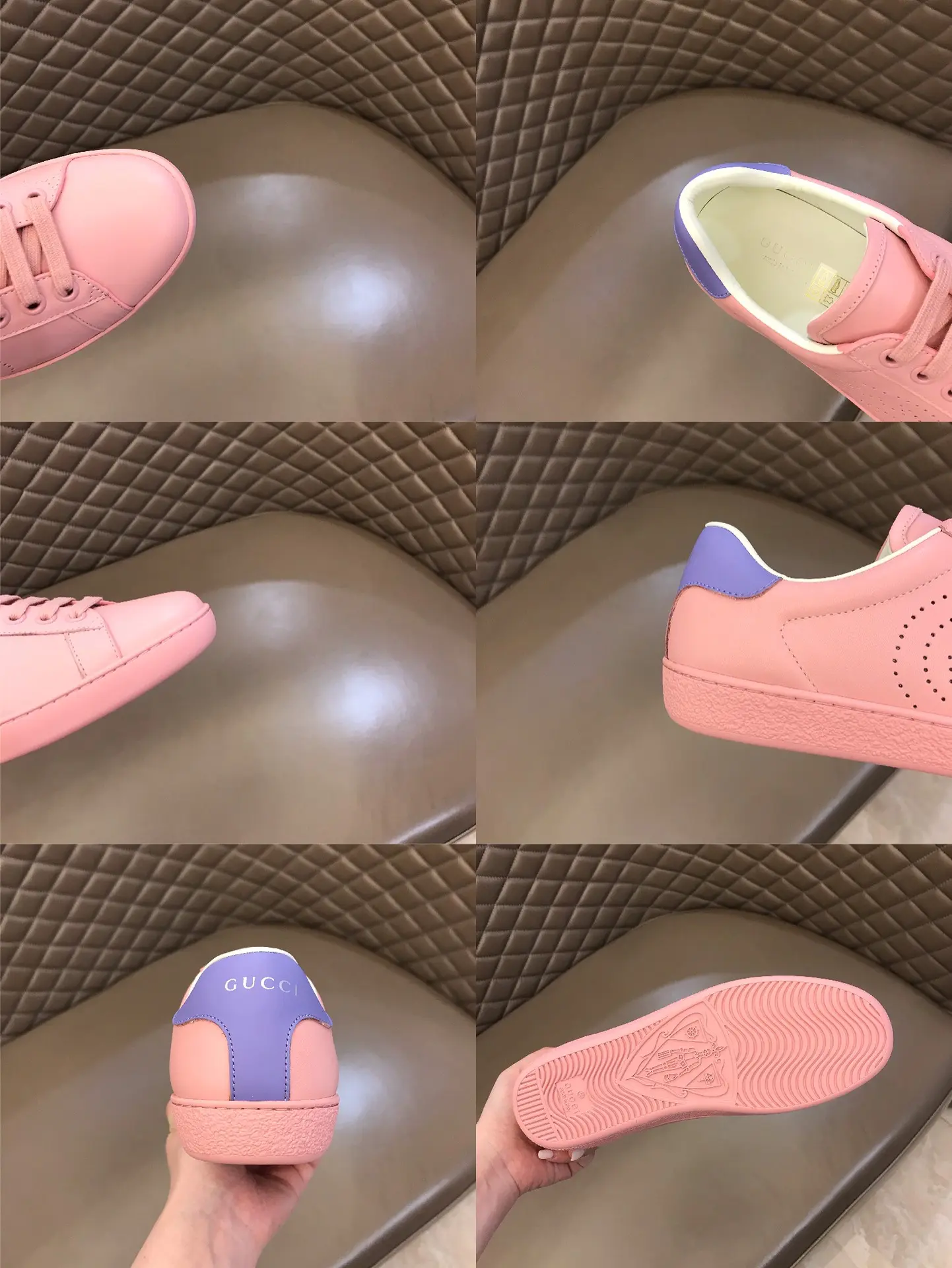 Breathable G House  Sneakers – Pink Low-Top with High Quality Replica Design and Rep Shoes for Women Size 35-39, Men Size 38- 868