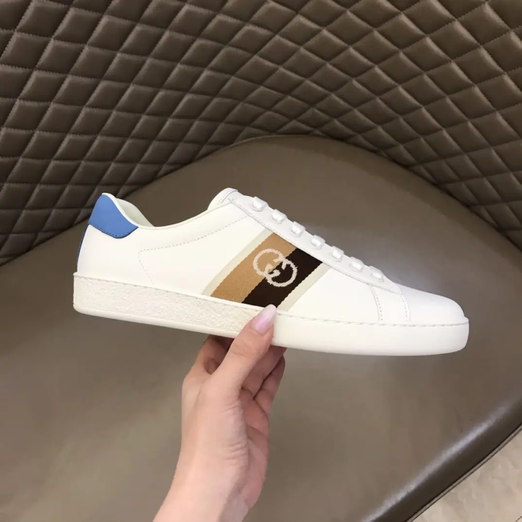 Minimalist G House  White Sneakers – Blue and White Low-Top with High Quality Replica Design and Rep Shoes for Women Size 35-39, Men Size 38- 853