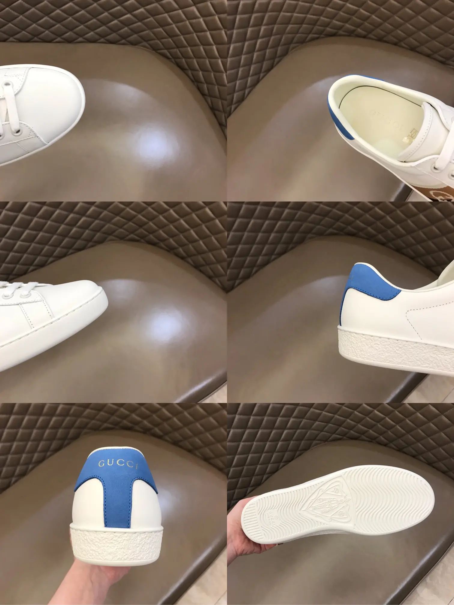 Minimalist G House  White Sneakers – Blue and White Low-Top with High Quality Replica Design and Rep Shoes for Women Size 35-39, Men Size 38- 853