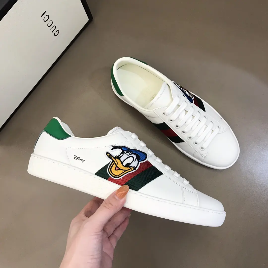 Youthful G House  White Sneakers – Low Top, Green Red Blue Stripes, High Quality Rep Shoes with Gucci Replica Design 845