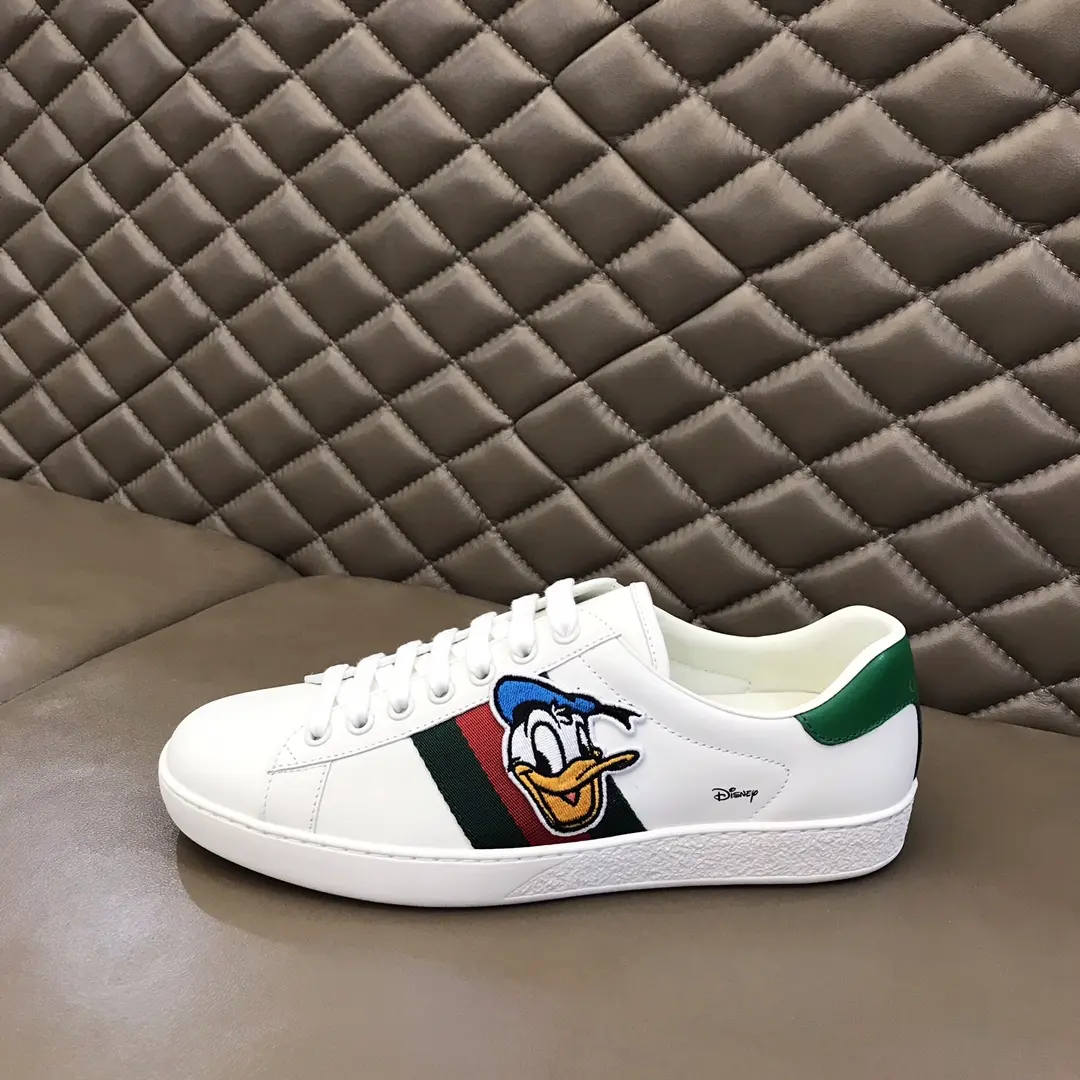 Youthful G House  White Sneakers – Low Top, Green Red Blue Stripes, High Quality Rep Shoes with Gucci Replica Design 845