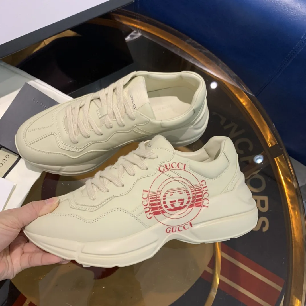 GUCCI Rhyton Sneakers White Red Logo Design –  Replica Shoes with Iconic Rep Style Fashionable 923