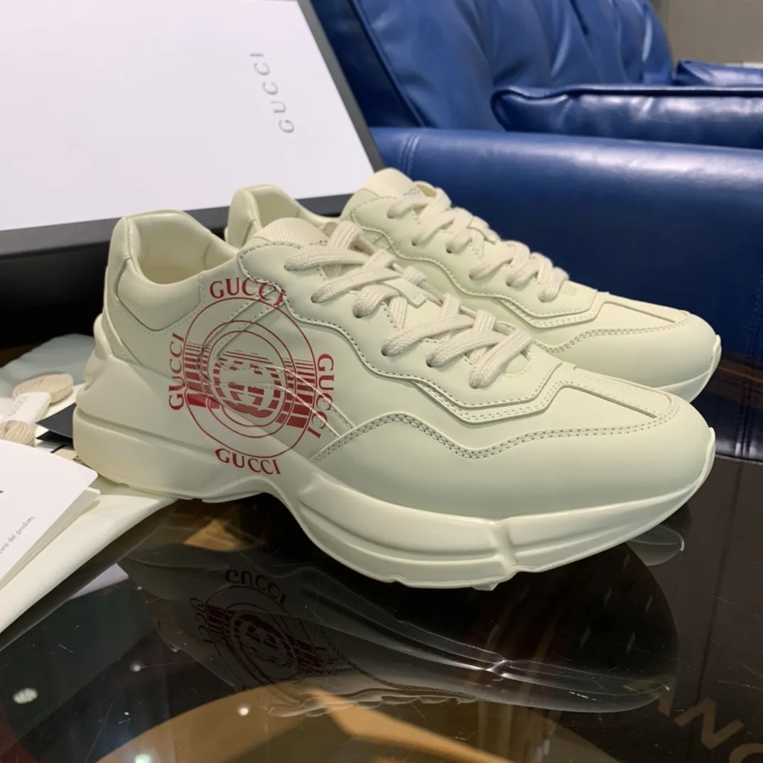 GUCCI Rhyton Sneakers White Red Logo Design –  Replica Shoes with Iconic Rep Style Fashionable 923