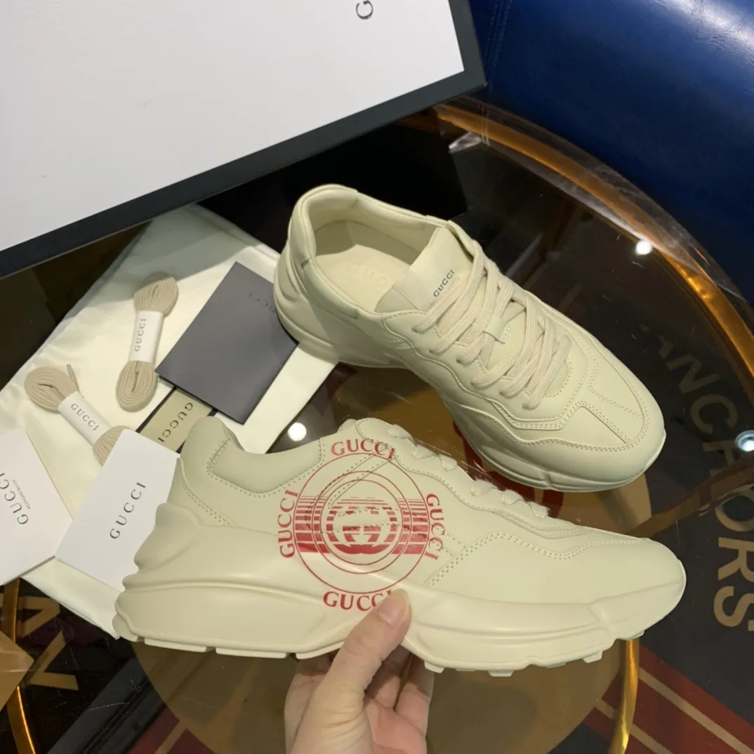 GUCCI Rhyton Sneakers White Red Logo Design –  Replica Shoes with Iconic Rep Style Fashionable 923