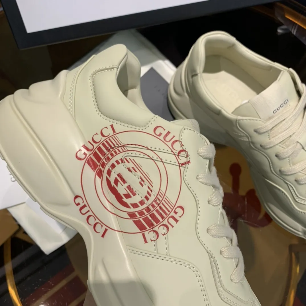 GUCCI Rhyton Sneakers White Red Logo Design –  Replica Shoes with Iconic Rep Style Fashionable 923