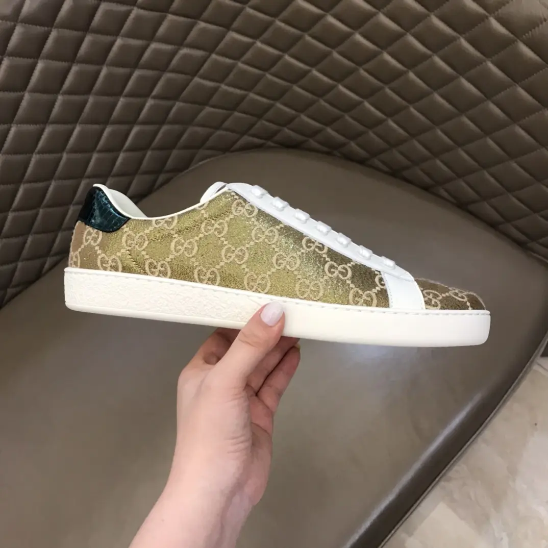 Gucci Ace Sneaker Gold White Low-Top – High Quality Rep Shoes & Gucci Replica Soft 819