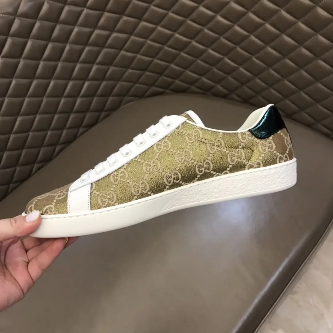 Gucci Ace Sneaker Gold White Low-Top – High Quality Rep Shoes & Gucci Replica Soft 819
