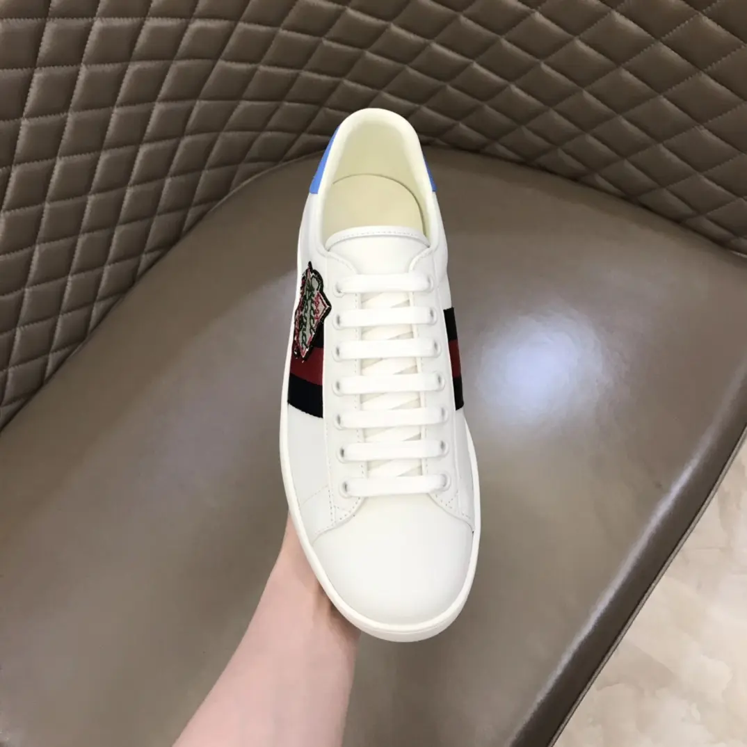 Stylish Gucci Ace Sneaker White Blue Low-Top –  Rep Shoes & High Quality Replica Shoes 812