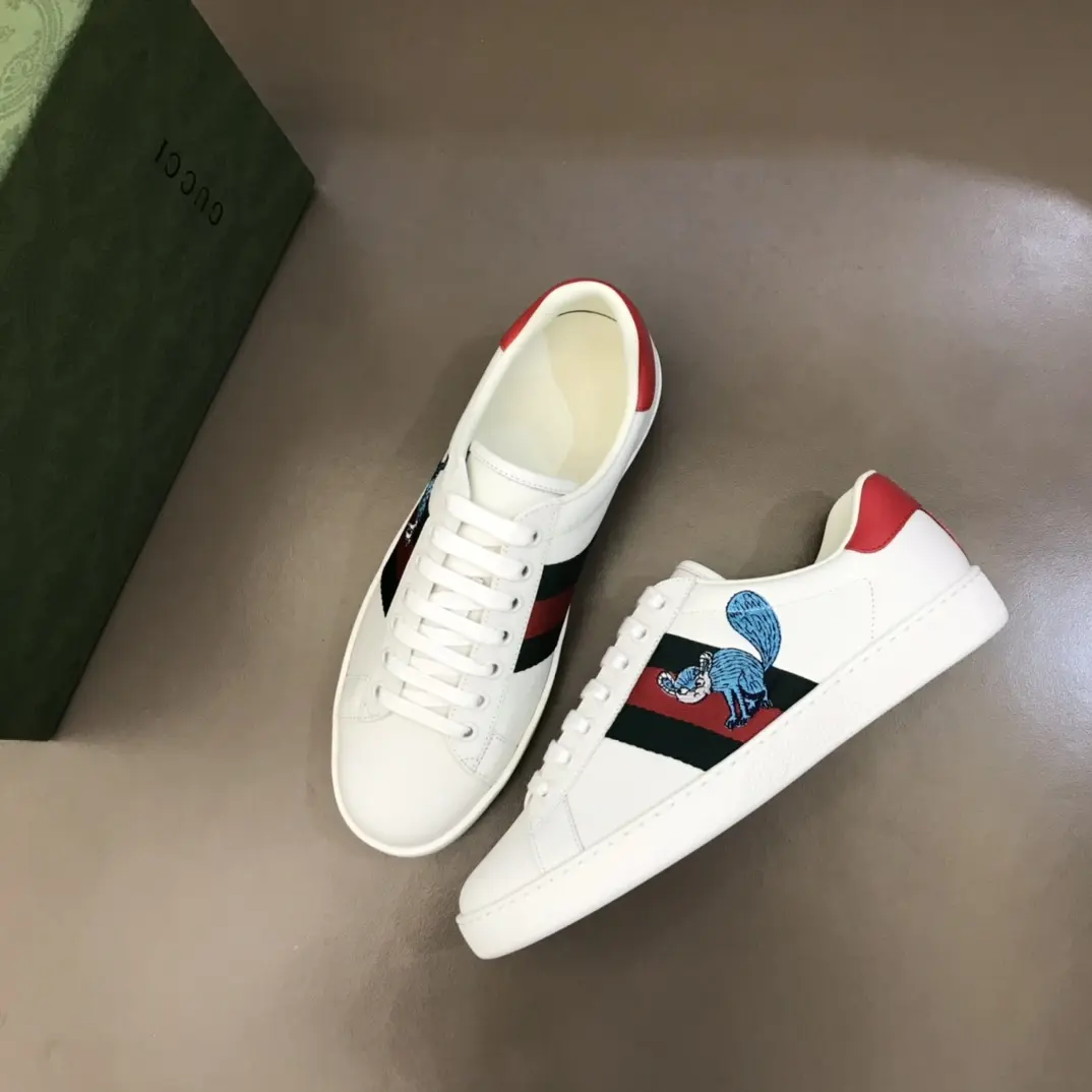 Minimalist Gucci Ace Sneaker White Red Stripe Low-Top – High Quality Rep Shoes & Gucci Replica 817