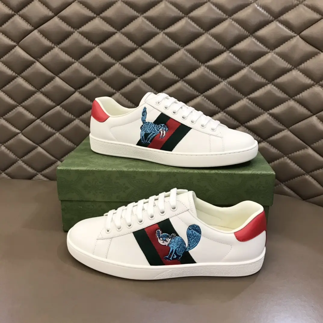 Minimalist Gucci Ace Sneaker White Red Stripe Low-Top – High Quality Rep Shoes & Gucci Replica 817