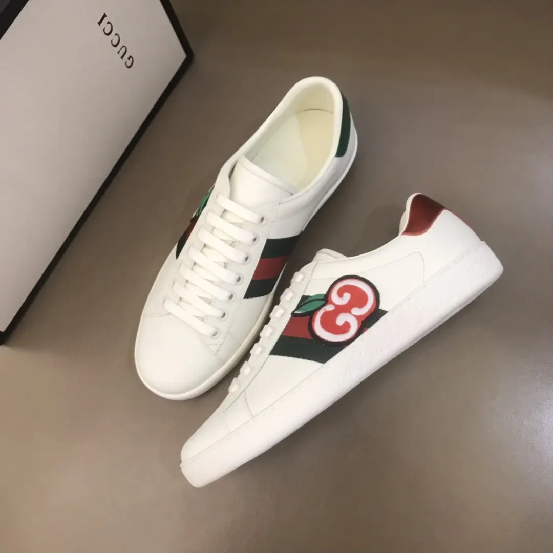 Unisex Gucci Ace Sneaker White with Embroidery – High Quality Replica Gucci Shoes 825