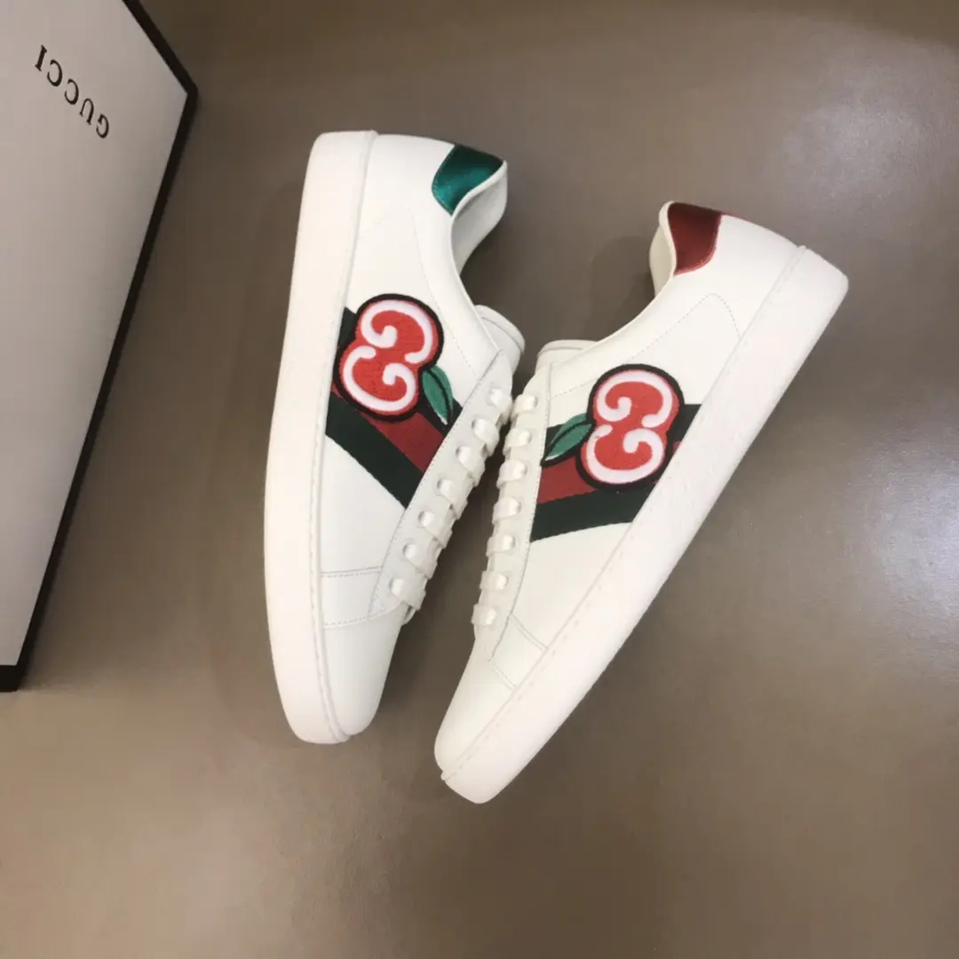 Unisex Gucci Ace Sneaker White with Embroidery – High Quality Replica Gucci Shoes 825
