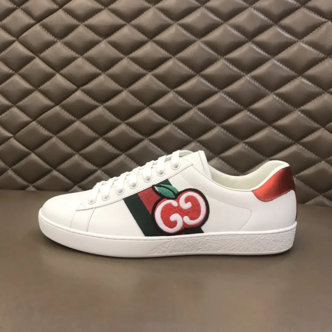 Unisex Gucci Ace Sneaker White with Embroidery – High Quality Replica Gucci Shoes 825